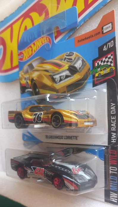 Conjunto 2, 76 greenwood corvette hot wheels