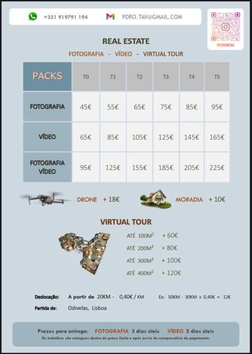 Fotógrafo e Videógrafo Real Estate