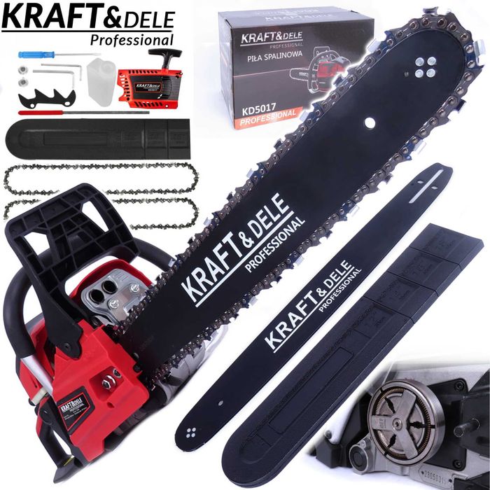 KRAFT&DELE Piła Spalinowa Pilarka Łańcuchowa 5,9km 8000rpm 45cc KD5017
