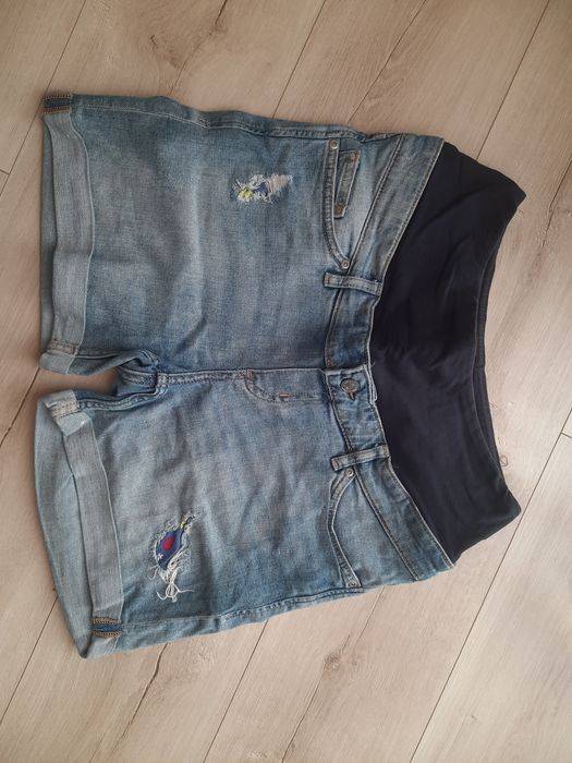Ciążowe jenasowe spodenki H&M 38