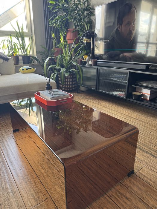Stolik skulum szklany loft miesziany