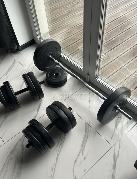 ШОК ЦЕНА! Набор (штанга + гантели) + лавка