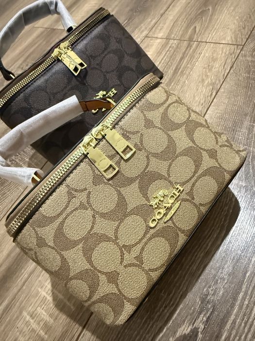 Сумка в стилі Coach, коач, коричнева, сундучек, кросбоді