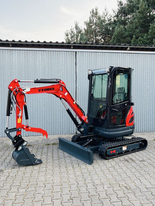 2026! NOWA Minikoparka TFORCE T25 2500kg FULL WYPOSAŻENIE MOCNA 25KM DIESEL 3-Cylindry