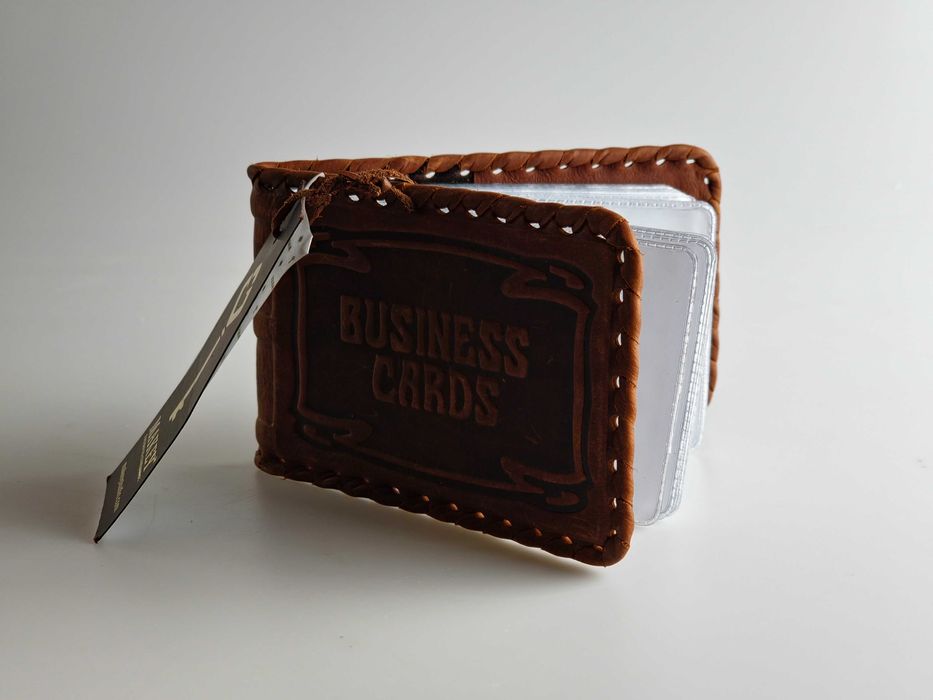 Визитница кожанная. Ручная работа. Макей.