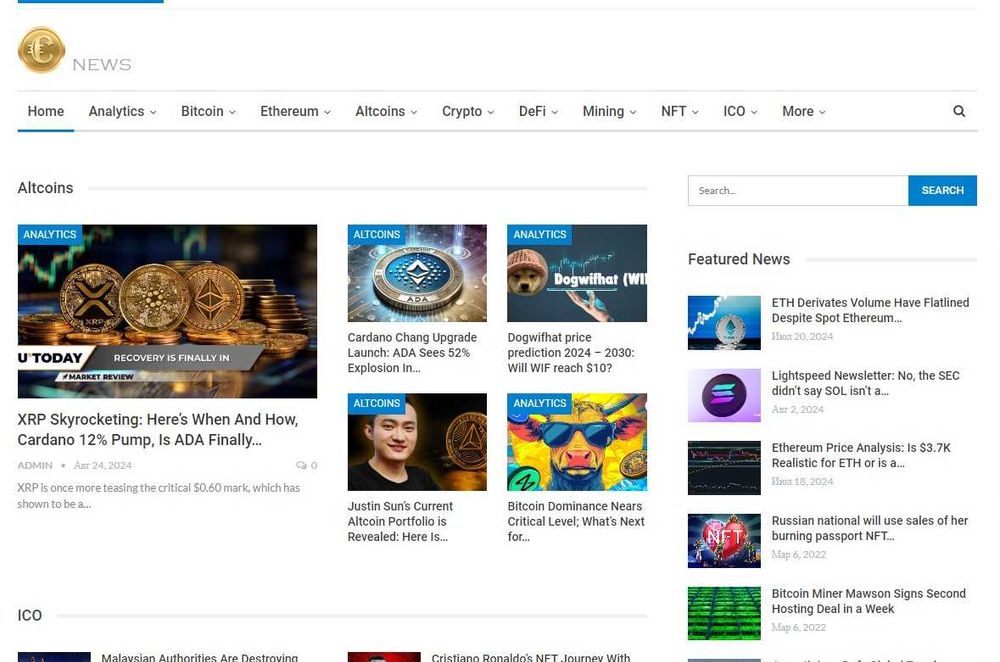 Сайт про крипту и криптовалюты