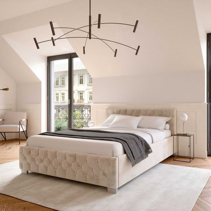 814 Łóżko tapicerowane stelaż LED 120x200 Rzeszów