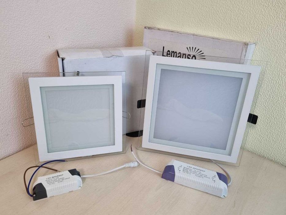 Світильник LED LEMANSO LM437 18W 4500K, LM438 25W 4500K вадратна вбудовувана (панель)