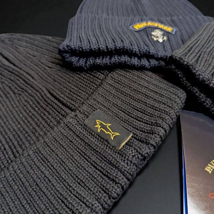 Шапка Paul&Shark чоловіча бавовняна шапка пул шарк чоловіча бавовняна