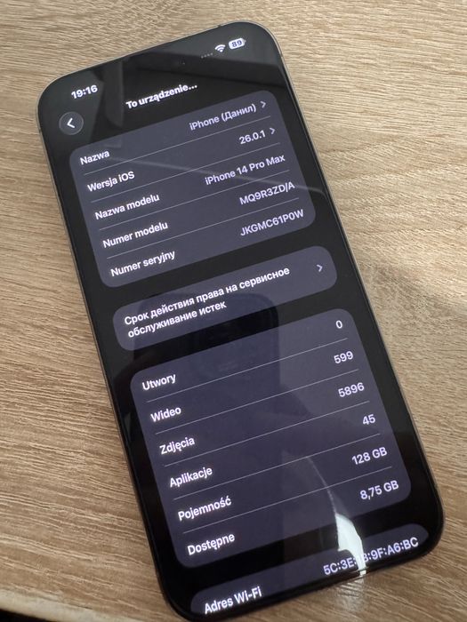 Iphone 14 pro max 128Gb 84% Gold