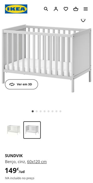 Berço, protetor lateral e colchão