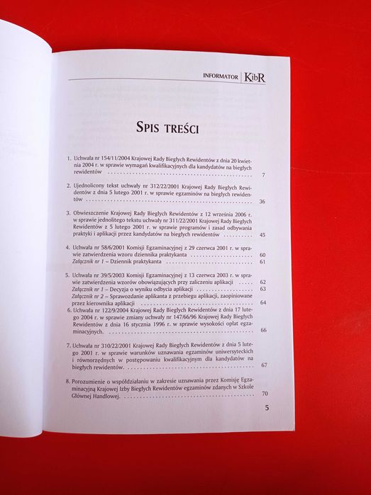 Informator dla kandydatów na biegłych rewidentów, KIBR