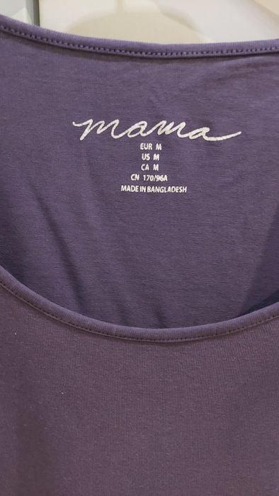 Bluzka ciążowa tunika fioletowa rękaw 3/4 r.M