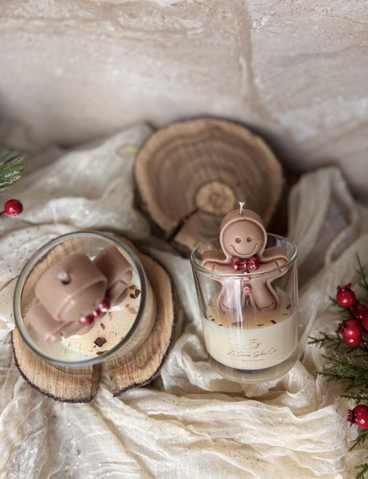 Świąteczna Świeca Sojowa Pan Ciastek 150g