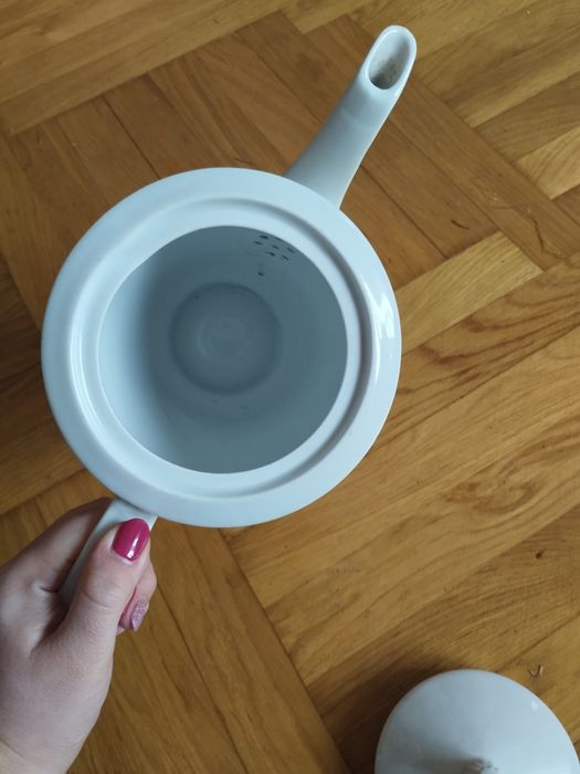 Karolina Imbryk czajnik porcelana z PRL cukiernica