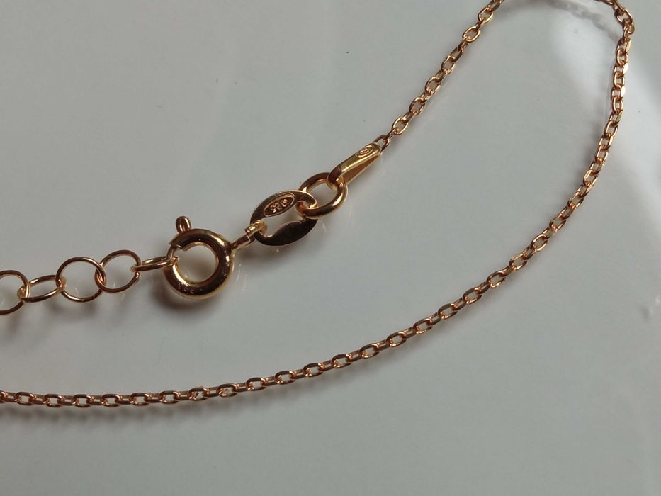 Pozłacana bransoletka 17+3 cm Splot Ankier Sterling Silver 925