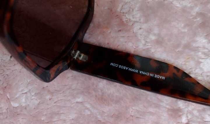 ASOS/ Brązowe okulary przeciwsłoneczne, muchy z Londynu, NOWE