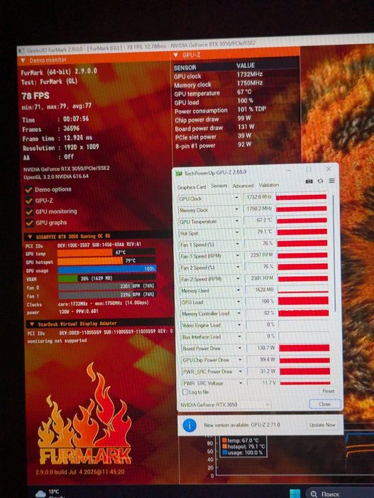 Gigabyte RTX 3050 8Gb Gaming OC в дуже гарному стані.