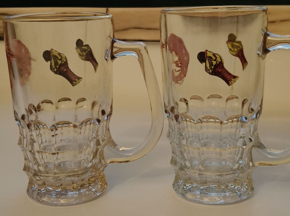 Copos vintage com desenho de camarão