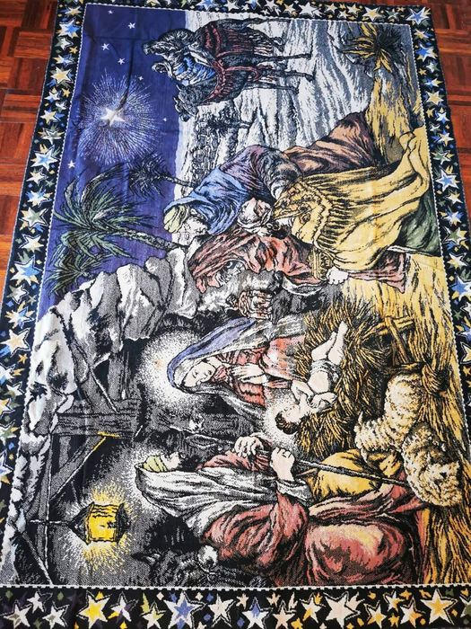 Única e Linda Tapeçaria ou Colcha alusiva ao Natal