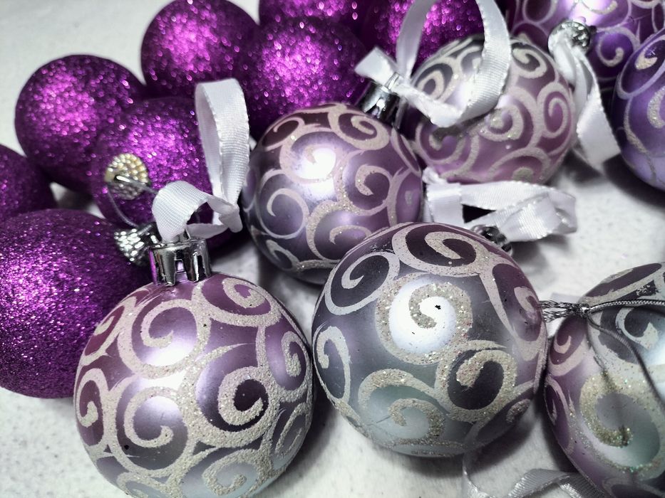 Conjunto Natal roxo/lilás