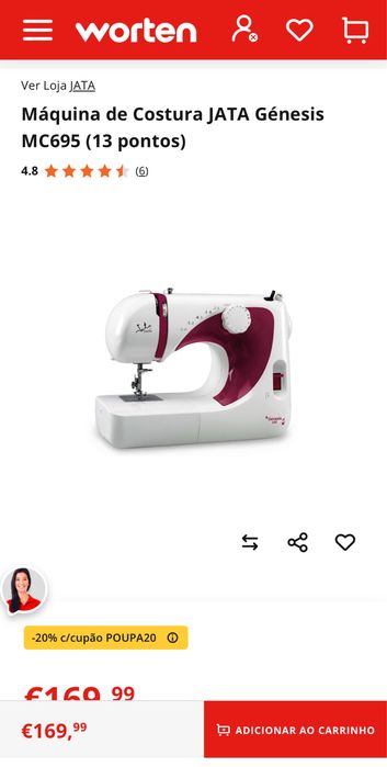 Maquina de custura portatil
