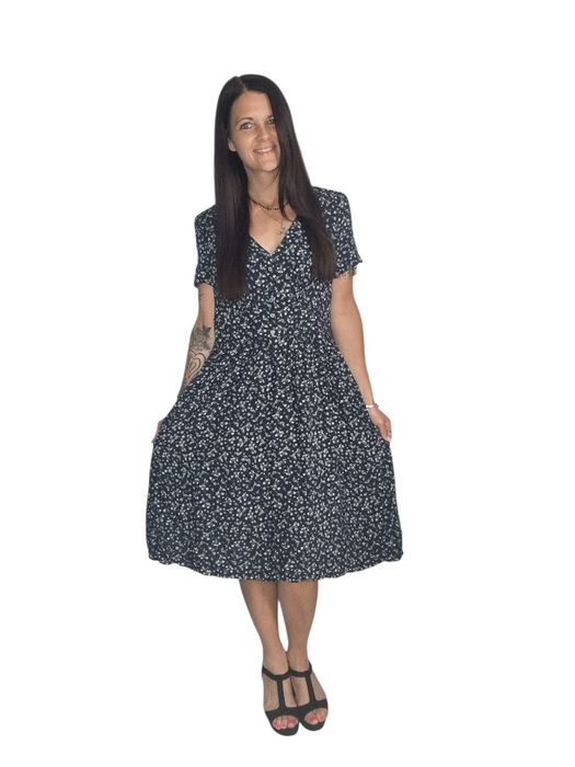 Sukienka Tommy Hilfiger Rozmiar m 38 granatowa w kwiatki