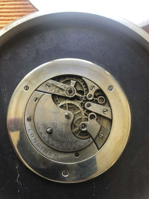 Relógio de bolso Longines muito raro com publicidade. 109mm.