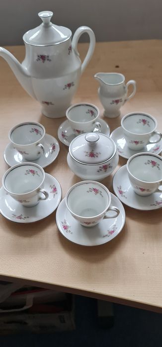 Serwis do espresso-porcelana lata 70-te.