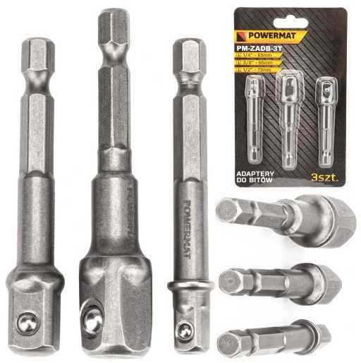 Adaptery do wkrętarki redukcje na nasadki uchwyt PM-ZADB-3T PM0825