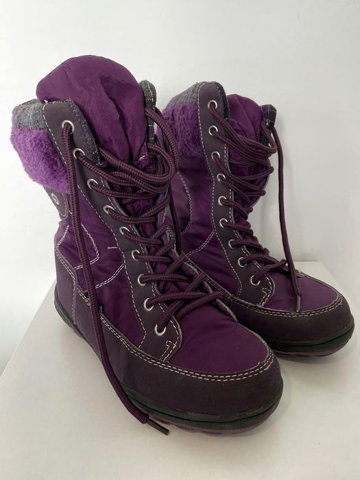 Śniegowce kozaki wiązane dziewczęce