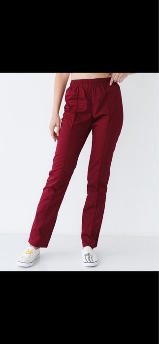 Бордові штани медичні, бренд « Білий халат» розмір 48/М