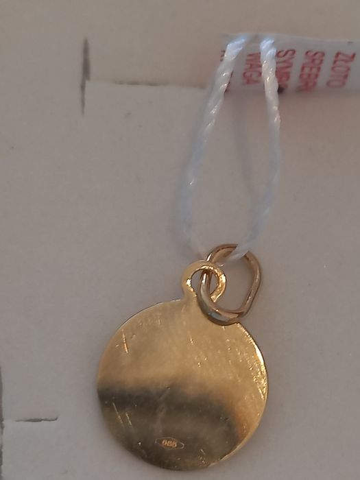 Złota zawieszka, kółeczko 11 mm, 585/0,5g