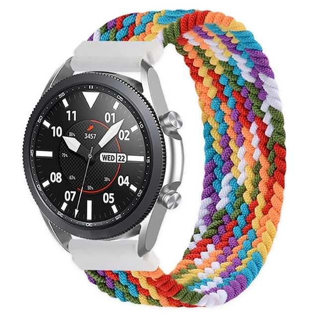 Pleciony Pasek Solo Loop – Tęczowy 22 mm do Galaxy Watch