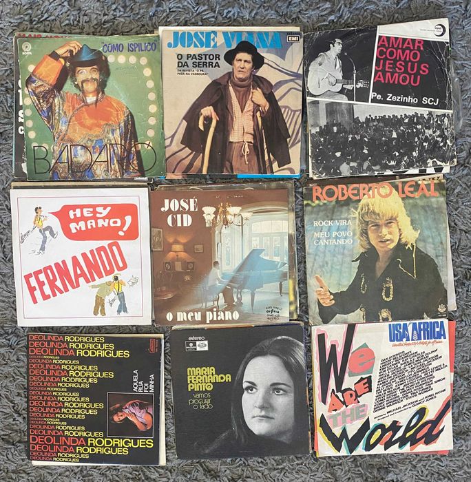 Lote de EP's ( 56 unidades) - vinil 45rpm - anos 80/90