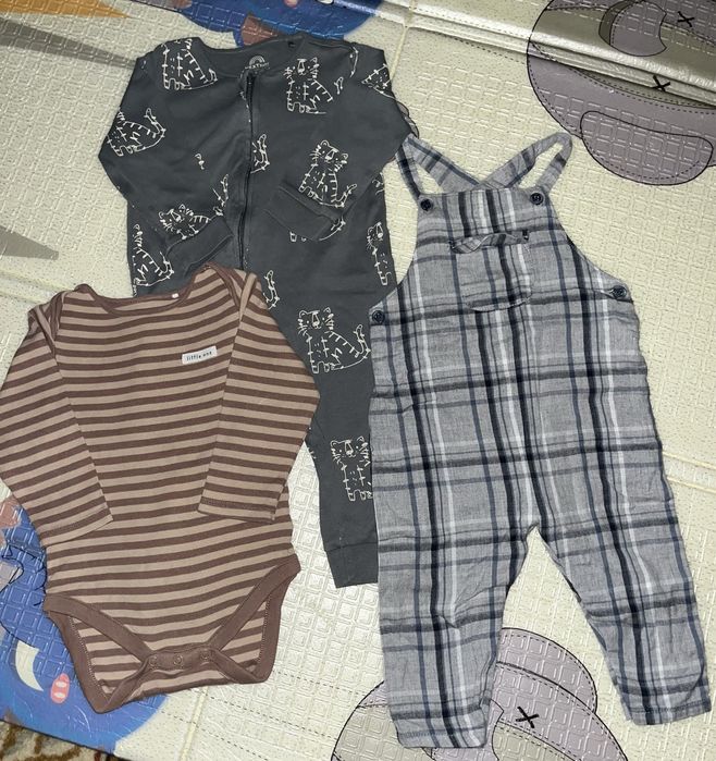 Набори одягу Ромпер боді джинси фліска чоловічок костюм 80 розмір