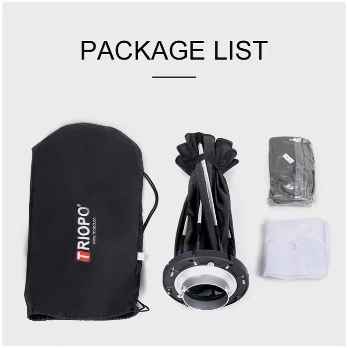 Софтбокс Triopo 65 см з кріпленням Bowens + соти