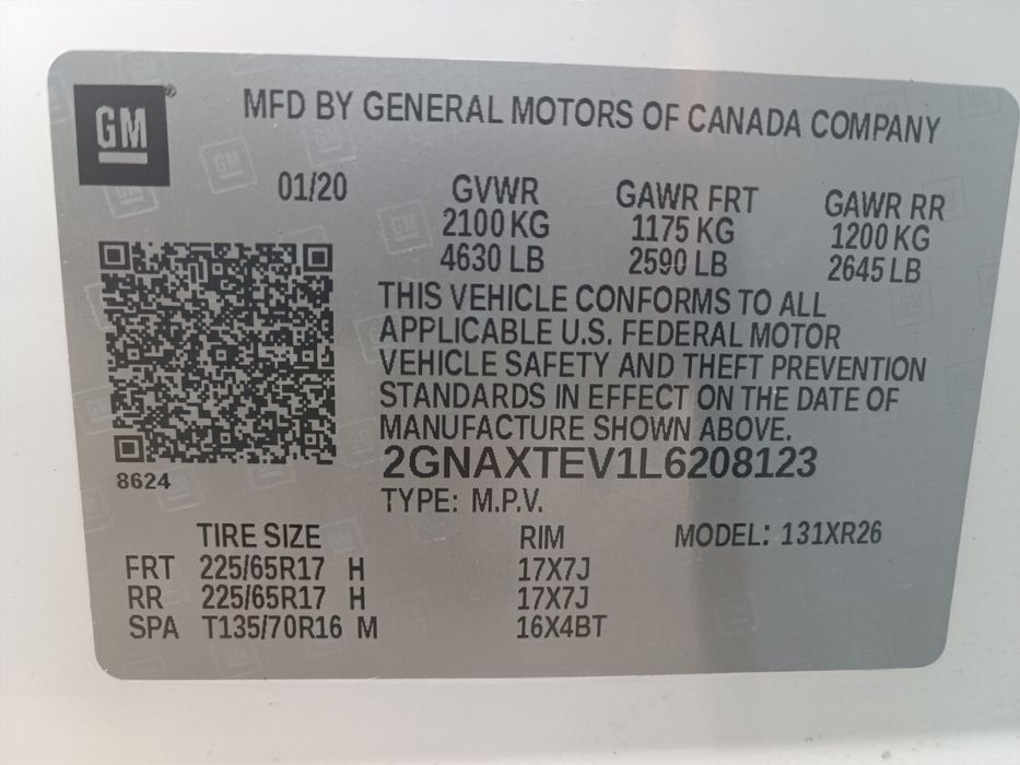 Chevrolet Equinox 2020 1.5 LT AWD