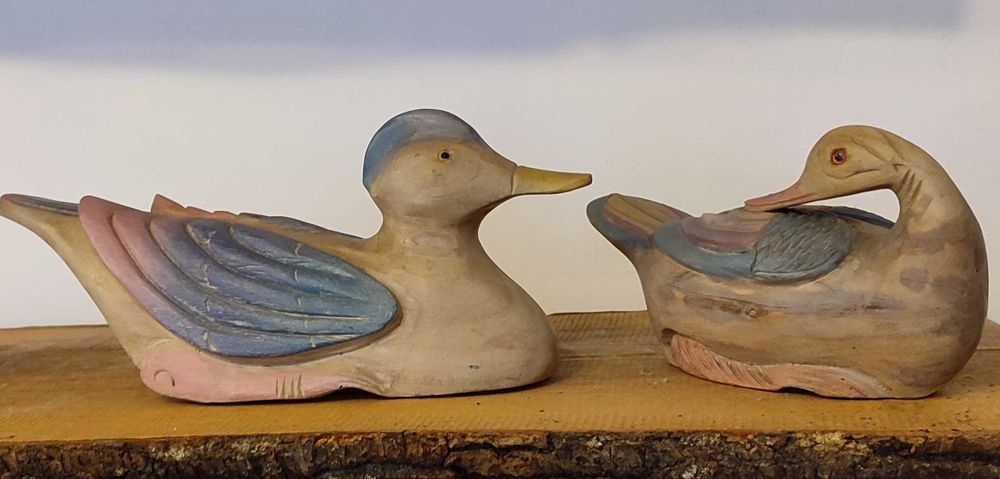 kaczki z drewna cena za 2 sztuki