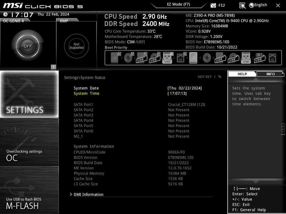 Материнська плата   Socket 1151v2  MSI Z390-A Pro  (MS-7B98)