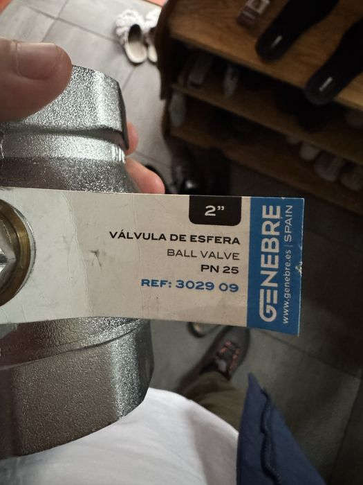 Кран кульовий повнопрохідний латунь PN-25 Genebre 3029