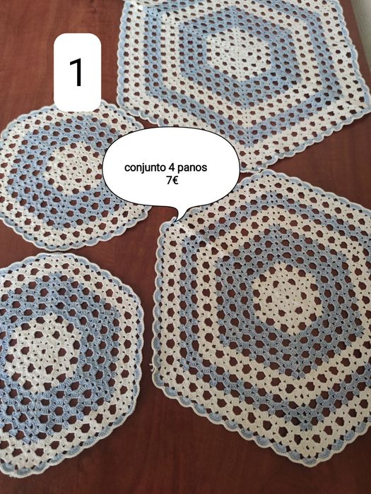 Bem elaborados Panos em renda croché