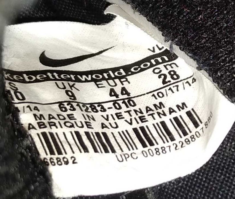 Buty męskie sportowe NIKE Tiempo czarno -białe 42