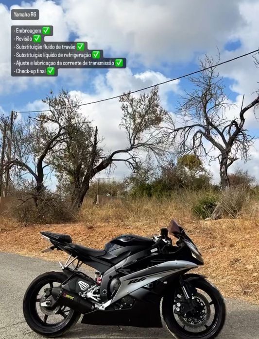 Yamaha R6 2007 – Full extras | Ideal para serra | Bem estimada