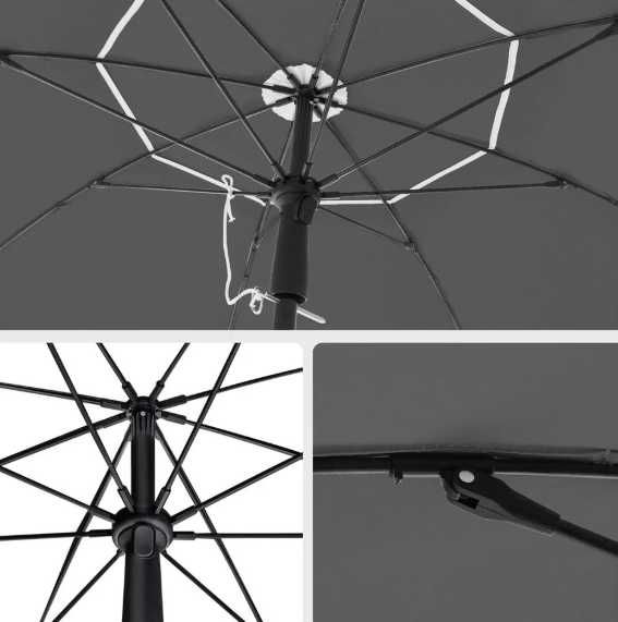 Nowy parasol / śr. 160cm /  uchylny / regulowany / SONGMICS / W1220!