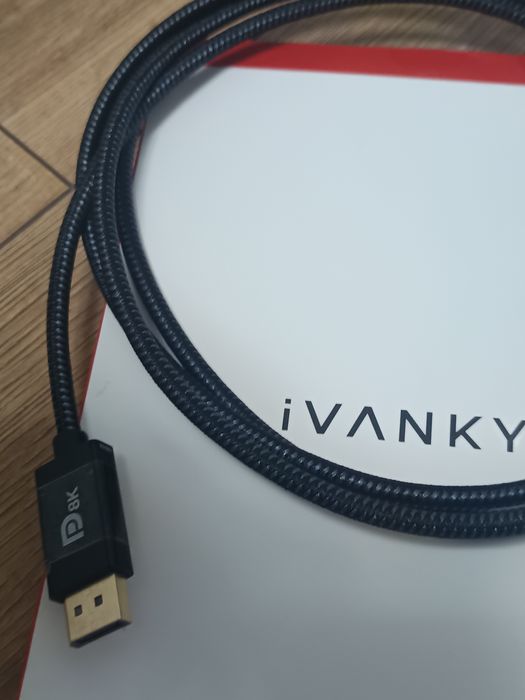 kabel DisplayPort  ivanky 8K 2metry czarny oplot