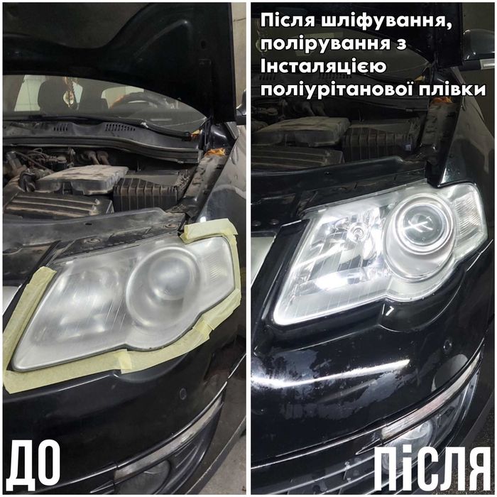 полірування шліфуванная захисна плівка для фар оптики та кузова