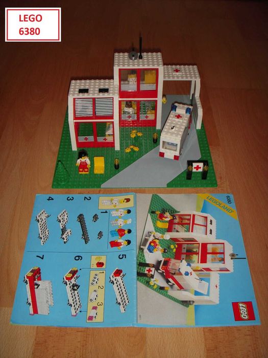 LEGO City Classic: 6396; 6392; 6368; 6376; moinho MOC; 6380; 6373