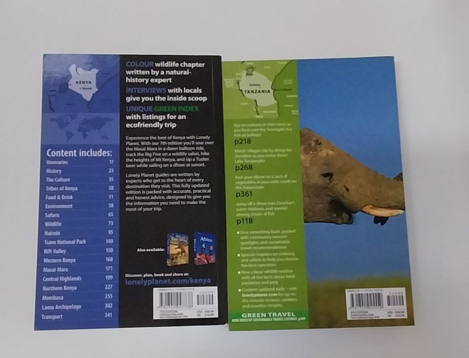 2 guias Lonely Planet Quénia e Tanzânia