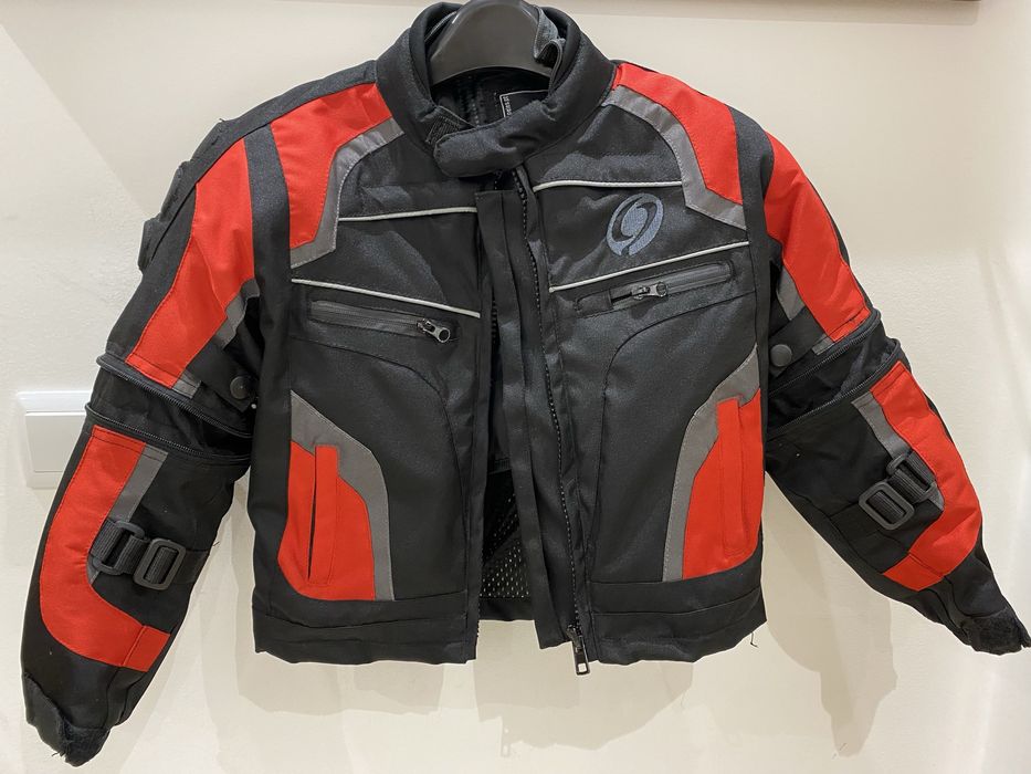 Casaco e luvas motard para criança